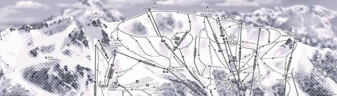Ver Mapa de Pistas de Ski en El Cerro Catedral